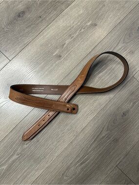 Premium Tan Leather Dress Belt Strap